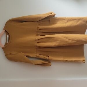 Haven Kids Terry Pocket Savannah Dress 4/5t Ochre Color